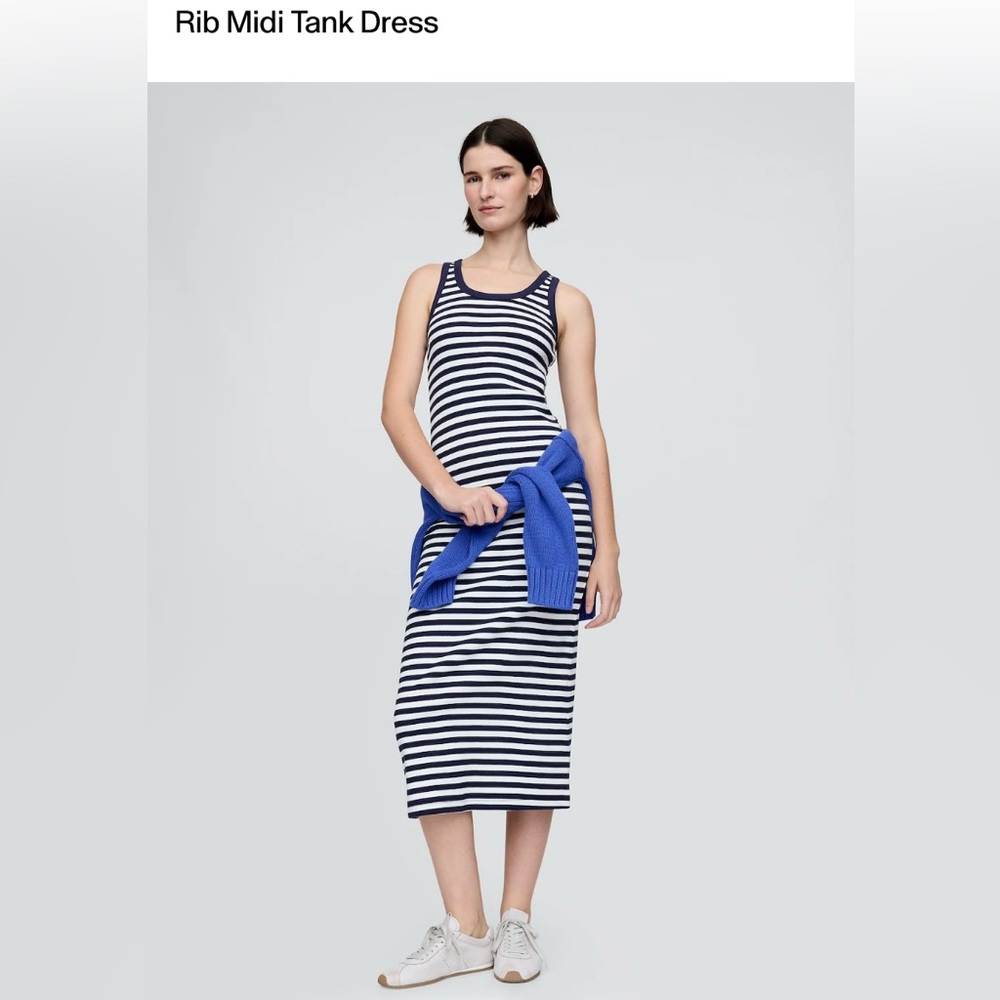 GAP Denim blue Ribbed tank dress